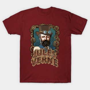 Portrait of Jules Verne Steampunk T-Shirt